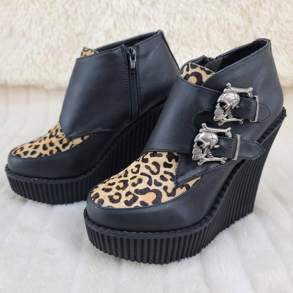 Demonia Wedge Platform Monk Creeper - Picture 4 of 8